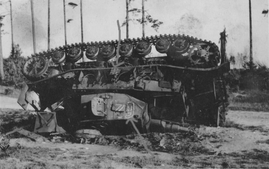 Подбитые немецкие танки 1941 под Могилевом