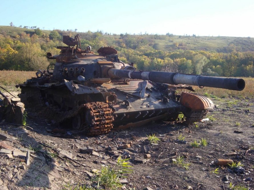 Подбитые украинские танки т72