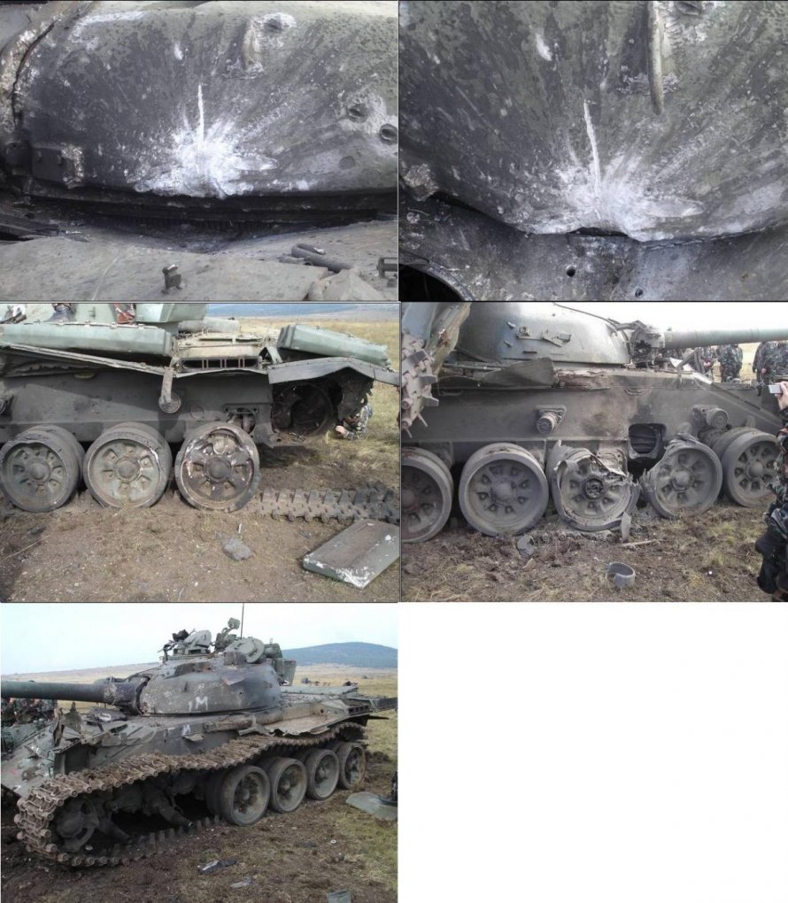 Прямое попадание в танк с 152мм