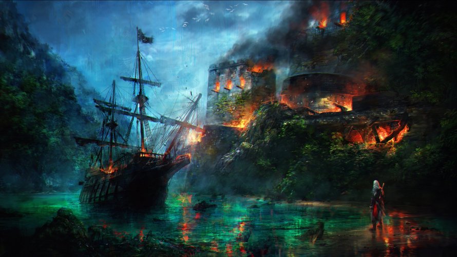 Морские пейзажи фэнтези
