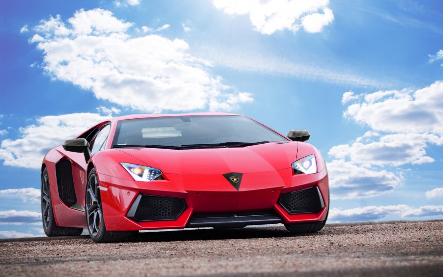 Lamborghini Aventador lp700-4 красный