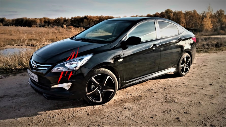 Тюнингованная Hyundai Solaris