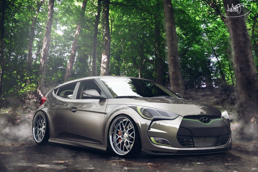 Hyundai Veloster stance
