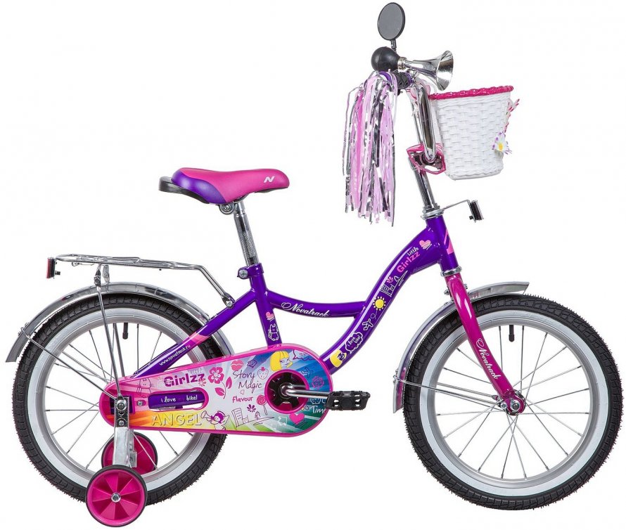 Велосипед 16 Novatrack little Girlzz фиолетовый