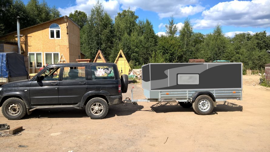 УАЗ Патриот с прицепом МЗСА