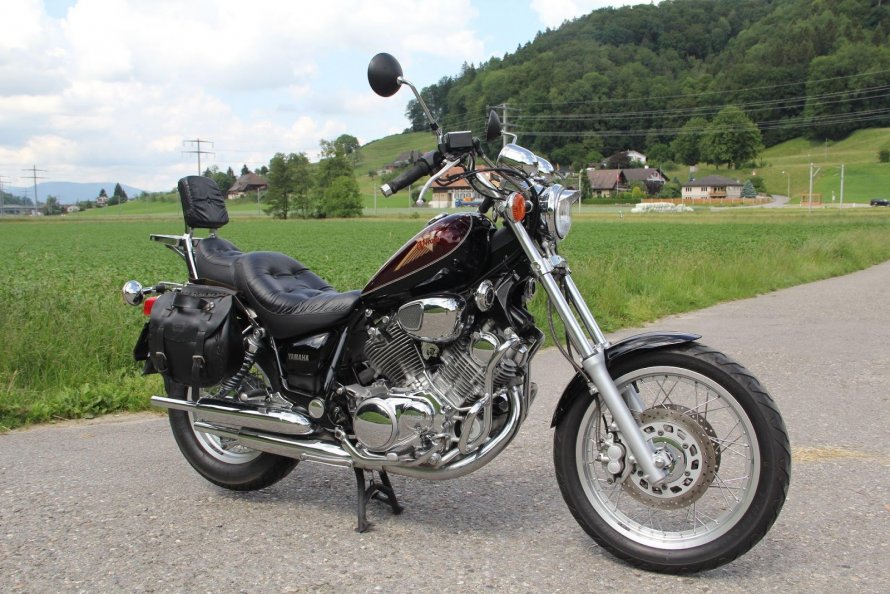 Yamaha Virago 750 с кофрами