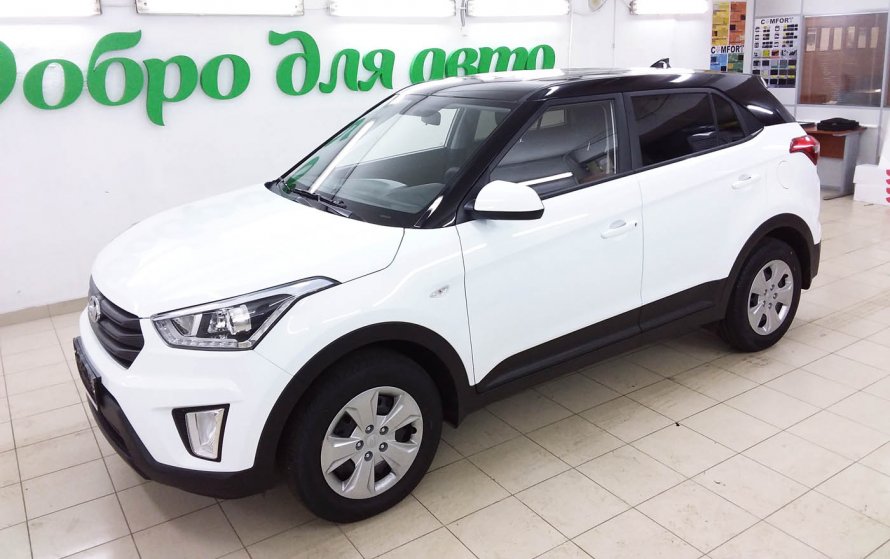 Hyundai Creta белая с черной крышей