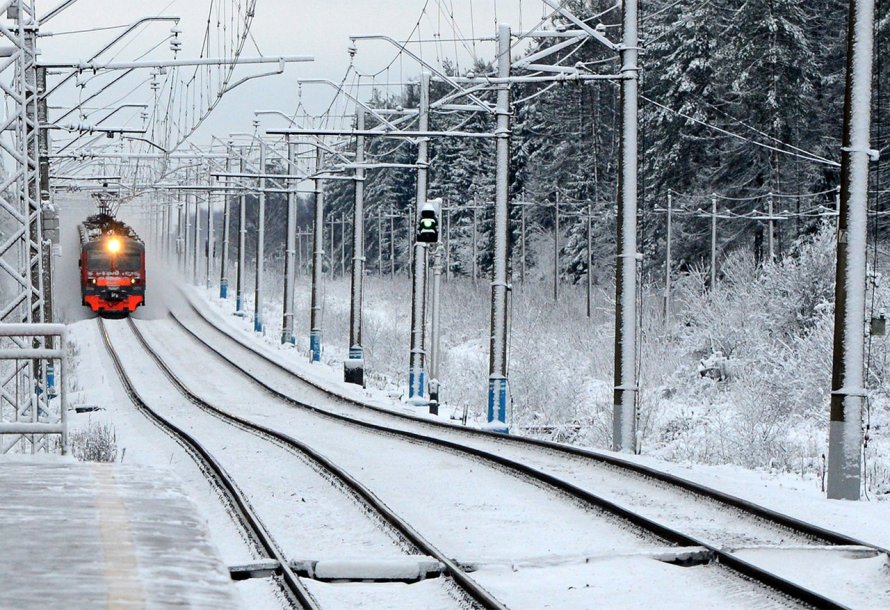 Железная дорога зимой