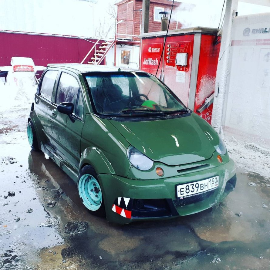 Тюнинговый Матиз чёрный