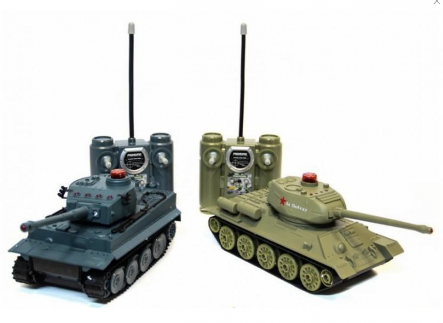 Радиоуправляемый танковый бой т34 и Tiger