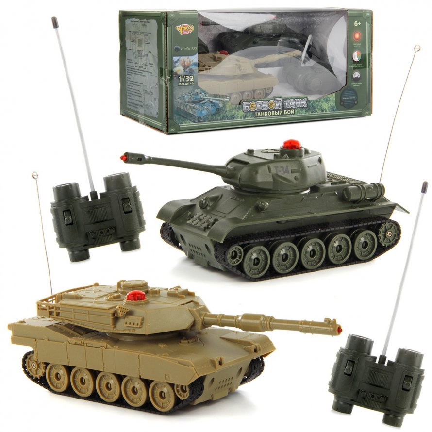 Набор техники Пламенный мотор танковый бой т34 - Abrams m1a2 (870236) 1:32 22 см