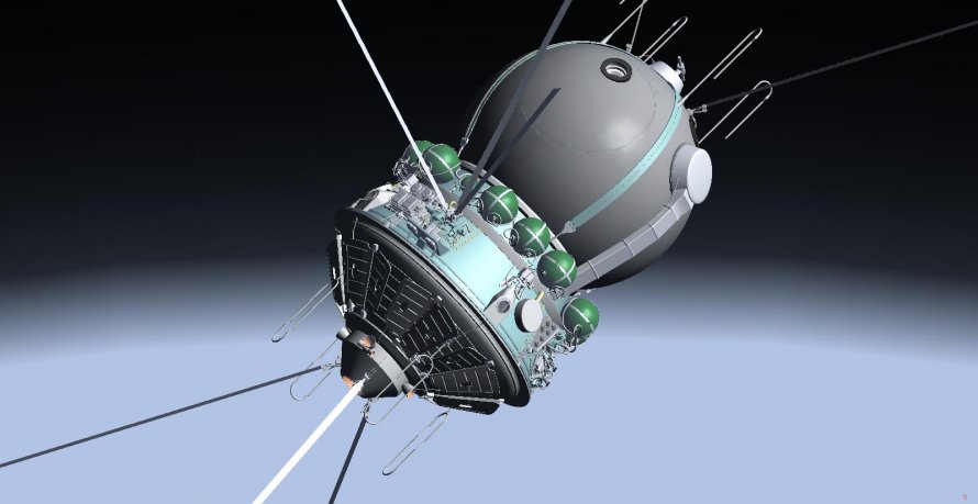 Многоместный космический корабль "Восход-1".