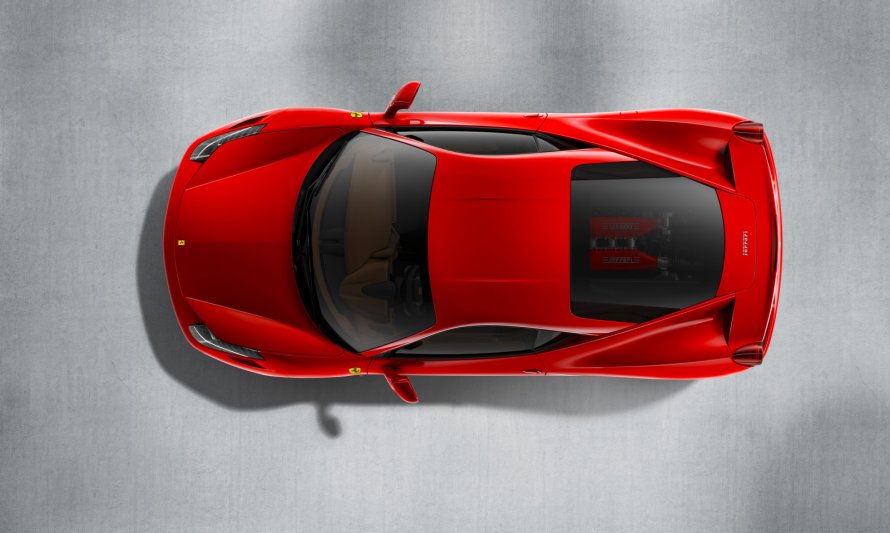 Феррари 458 Italia сверху
