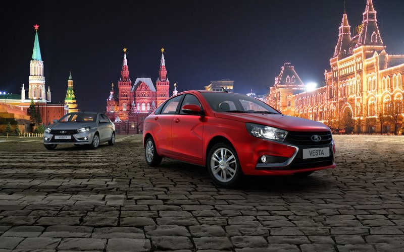 Lada Vesta в городе