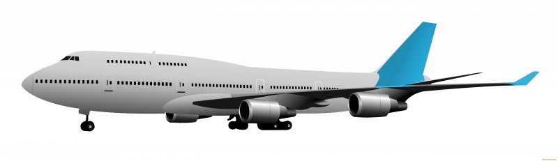 Самолет Боинг 747 вектор
