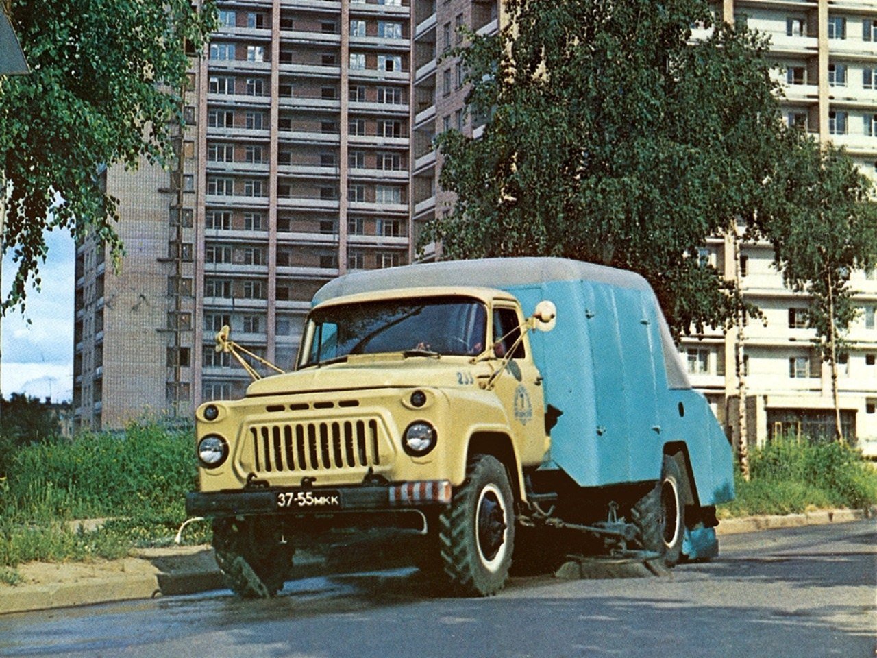Советские машина ссср. ПУ-53 на базе ГАЗ 53. ПУ-53 уборочная машина ГАЗ 53. ГАЗ 53 подметально уборочная. ГАЗ-53 М-30.
