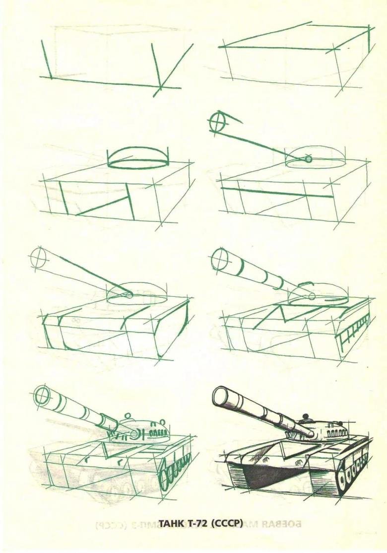 как нарисовать военный танк из гта 5 фото 89