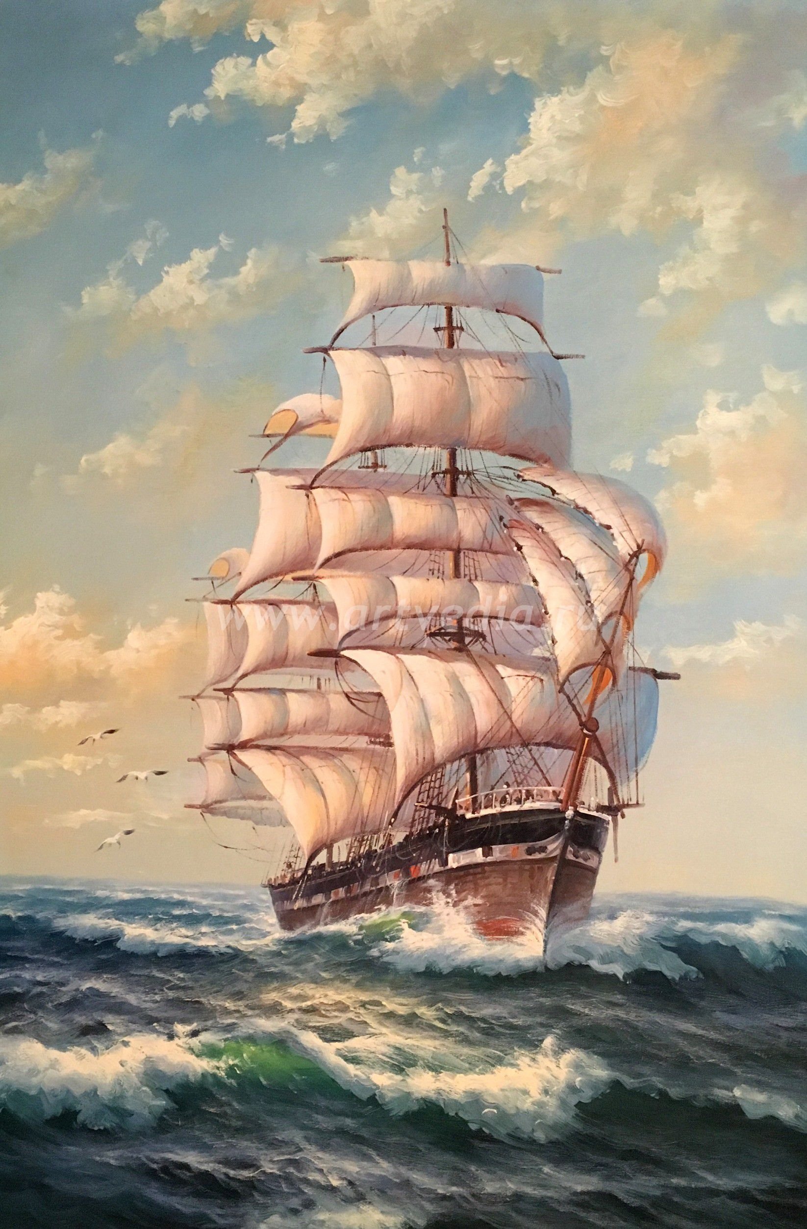 Картины кораблей известных художников. Парусный корабль. Пейзаж с кораблем. Красивый корабль.