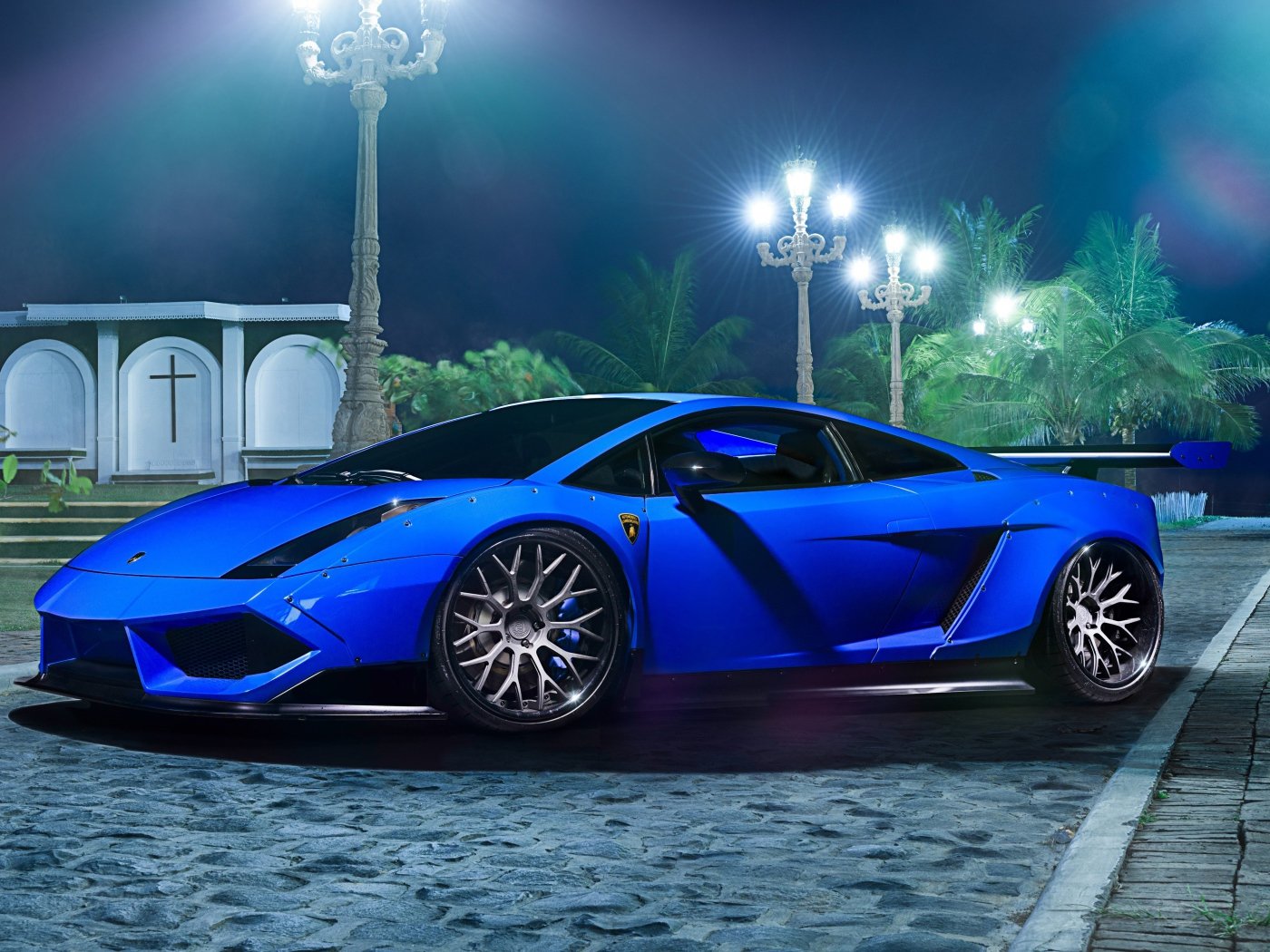 Baby Blue Lamborghini Aventador