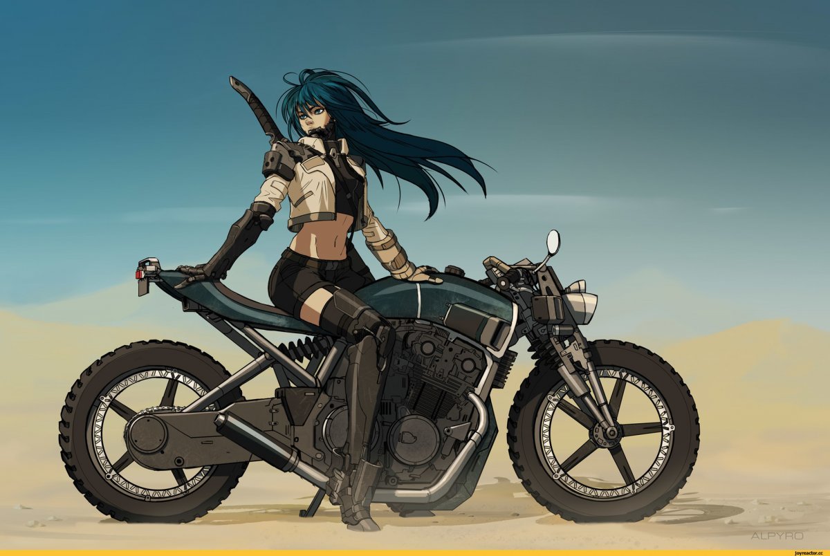 Cyberpunk Art мотоцикл