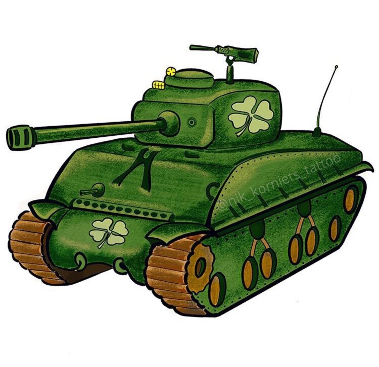 Шерман танк рисунок мультяшный