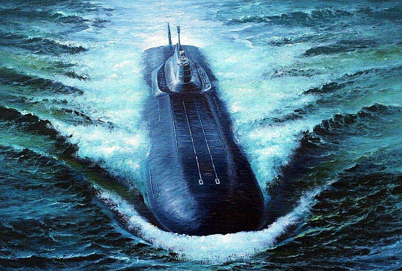 Мегалодон фото с подводной лодкой
