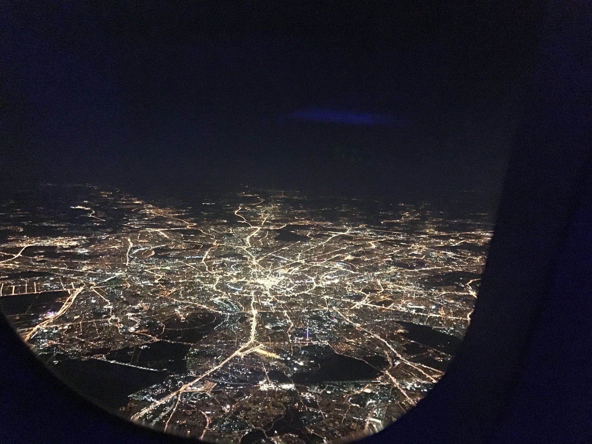 Москва с окна самолета