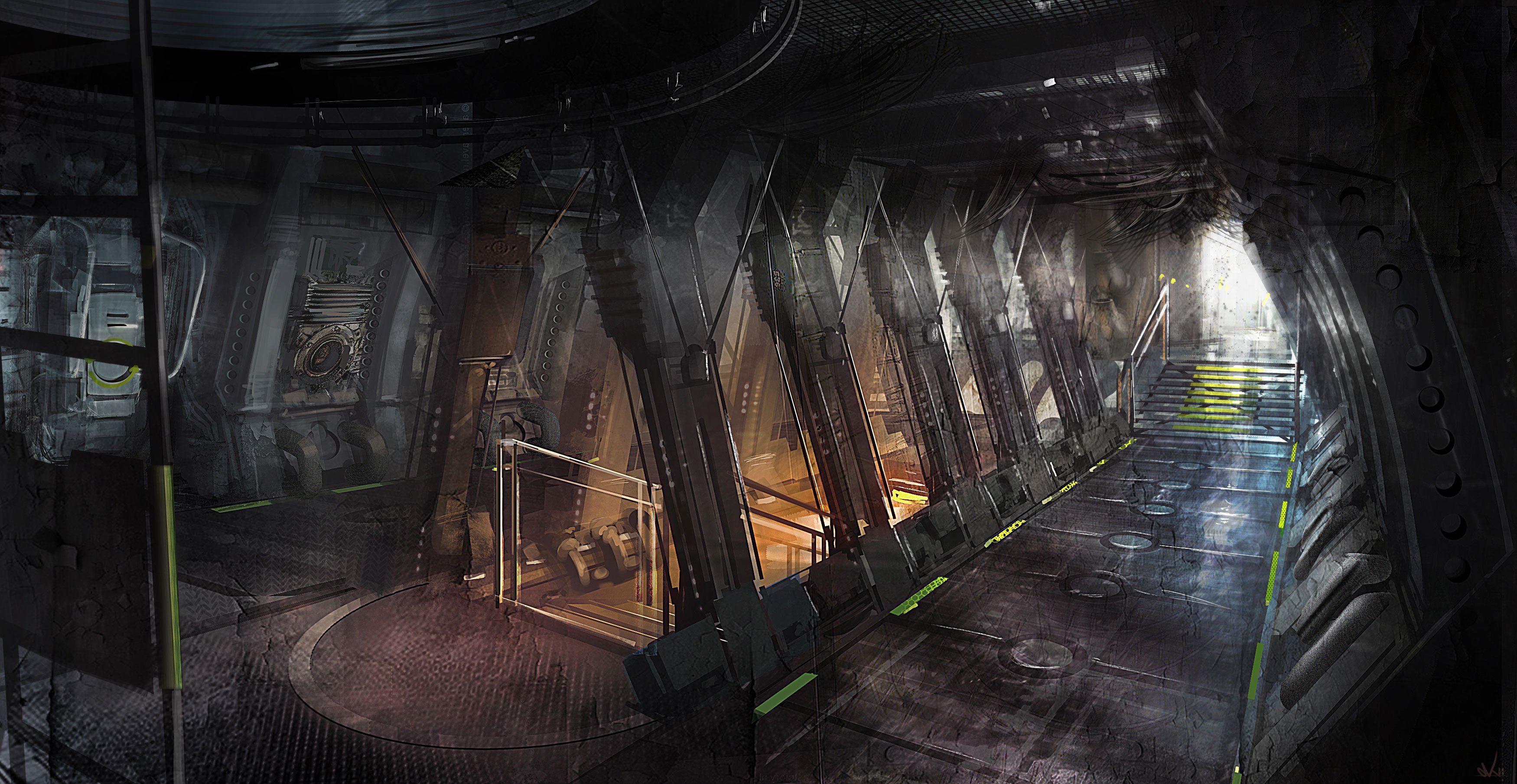Коридор бункера Dead Space 3 арт