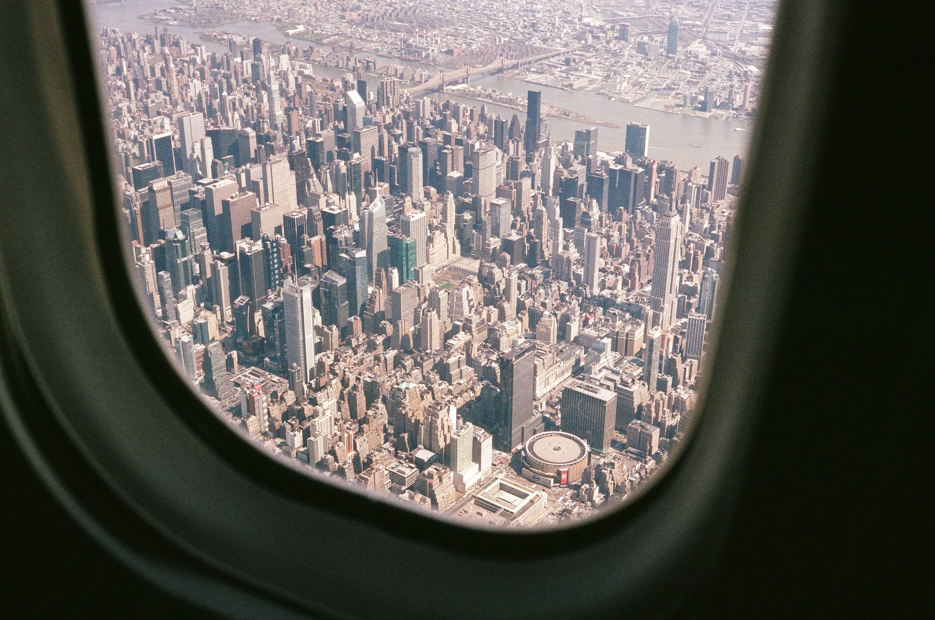 Нью йорк из самолета