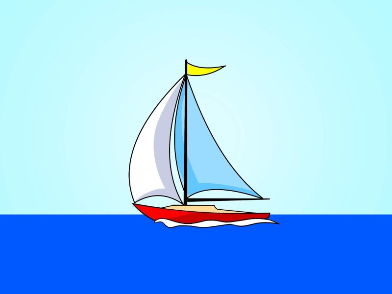 Кораблик с парусом