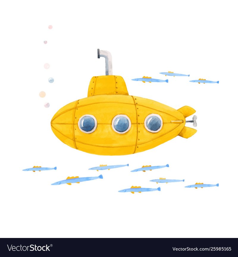 Желтая подводная лодка Illustrator
