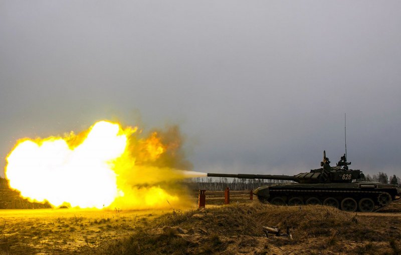 Т-72б3 стреляет