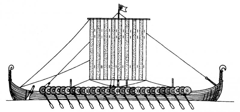 Корабль викингов рисунок 6 класс