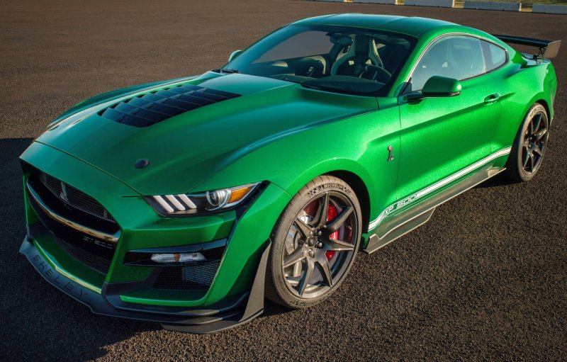 Ford Mustang gt500 2020 зеленый