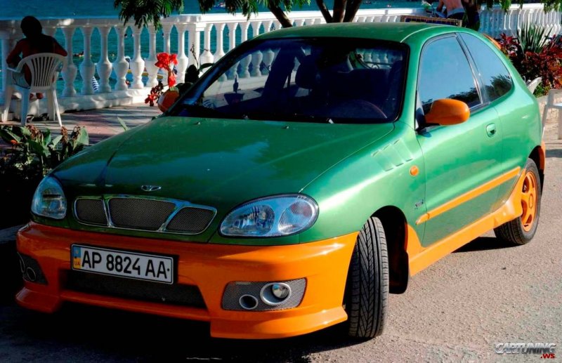 Шевроле Ланос белый тюнинг
