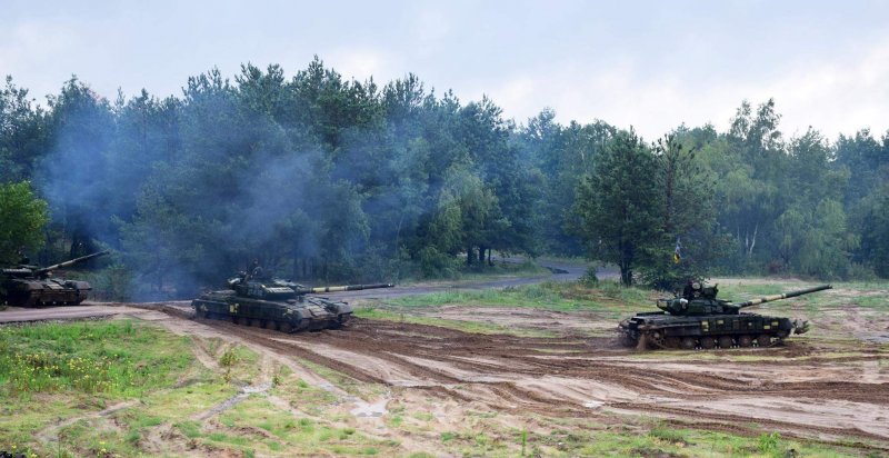 Военный полигон в лесу