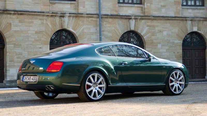 Bentley Continental gt зеленый
