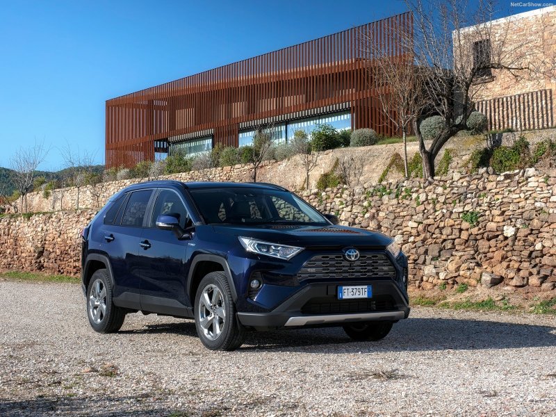 Blue Toyota RAV 4 2015