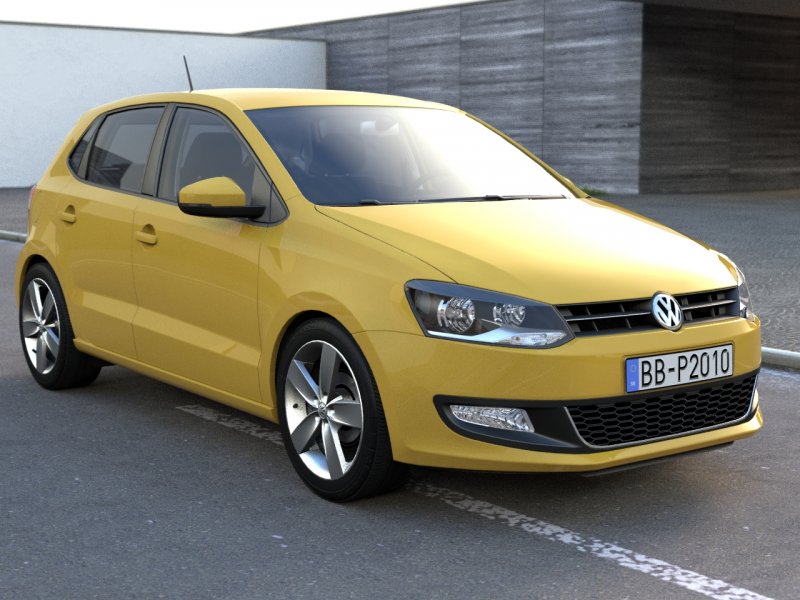 Volkswagen Polo черная желтая