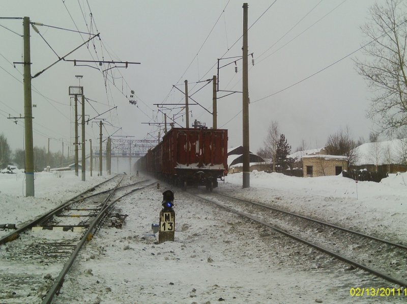 Хвост уходящего поезда