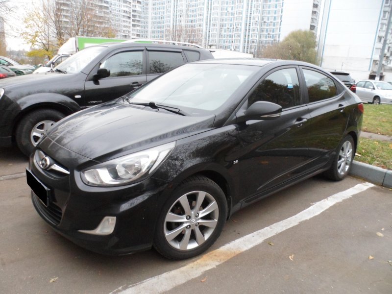 Hyundai Solaris 2016 Black на литье