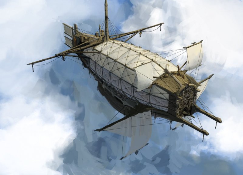Steampunk воздушный корабль