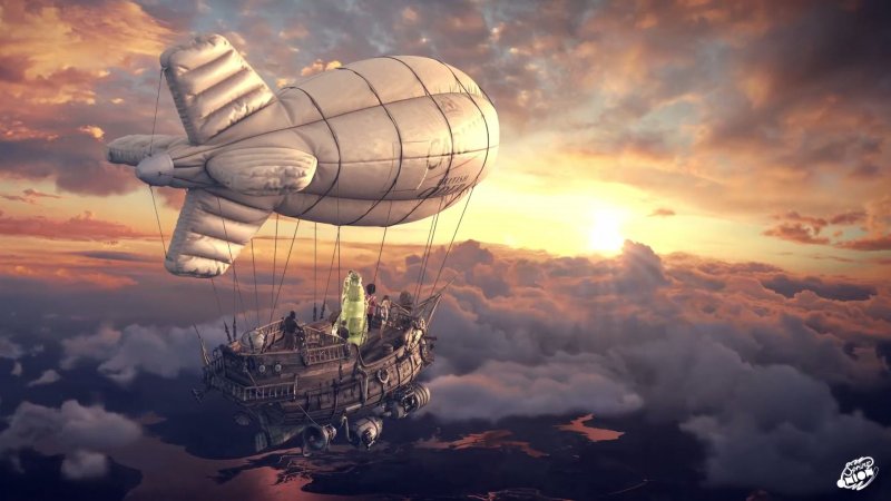 Steampunk дирижабль
