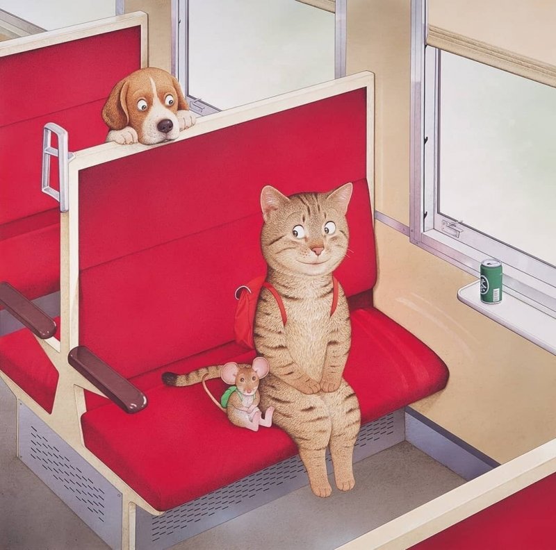 Кот в электричке