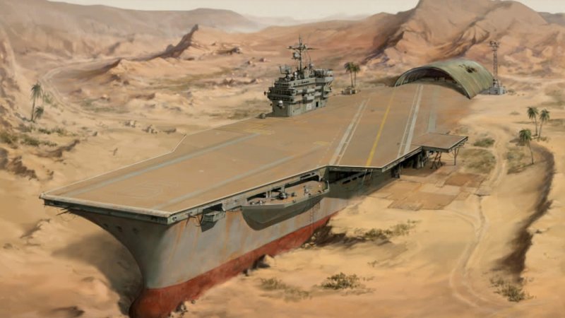 Военная база Sci Fi пустыня