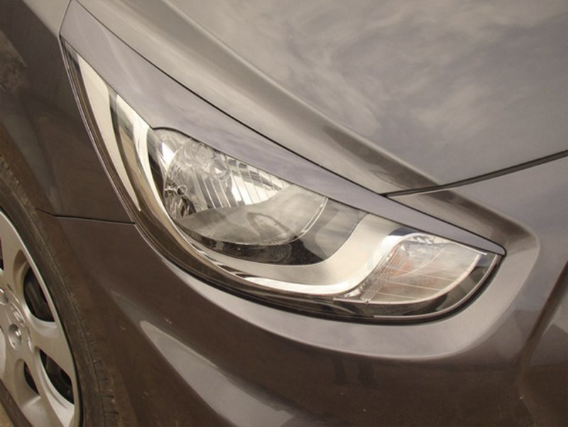 Реснички на фары Hyundai Solaris 2011-2014