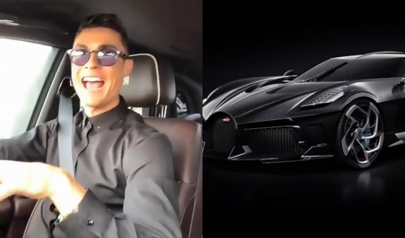 Bugatti voiture noire Роналду
