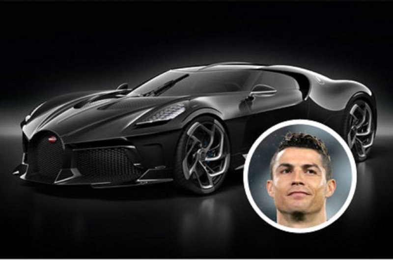Криштиану Роналду Bugatti voiture noire