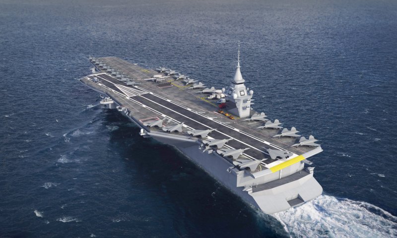 Модель французского авианосца DCNS