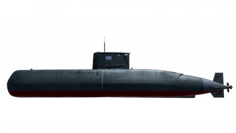 Подводная лодка мультяшная на прозрачном фоне